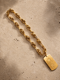 Collar placa golden stars