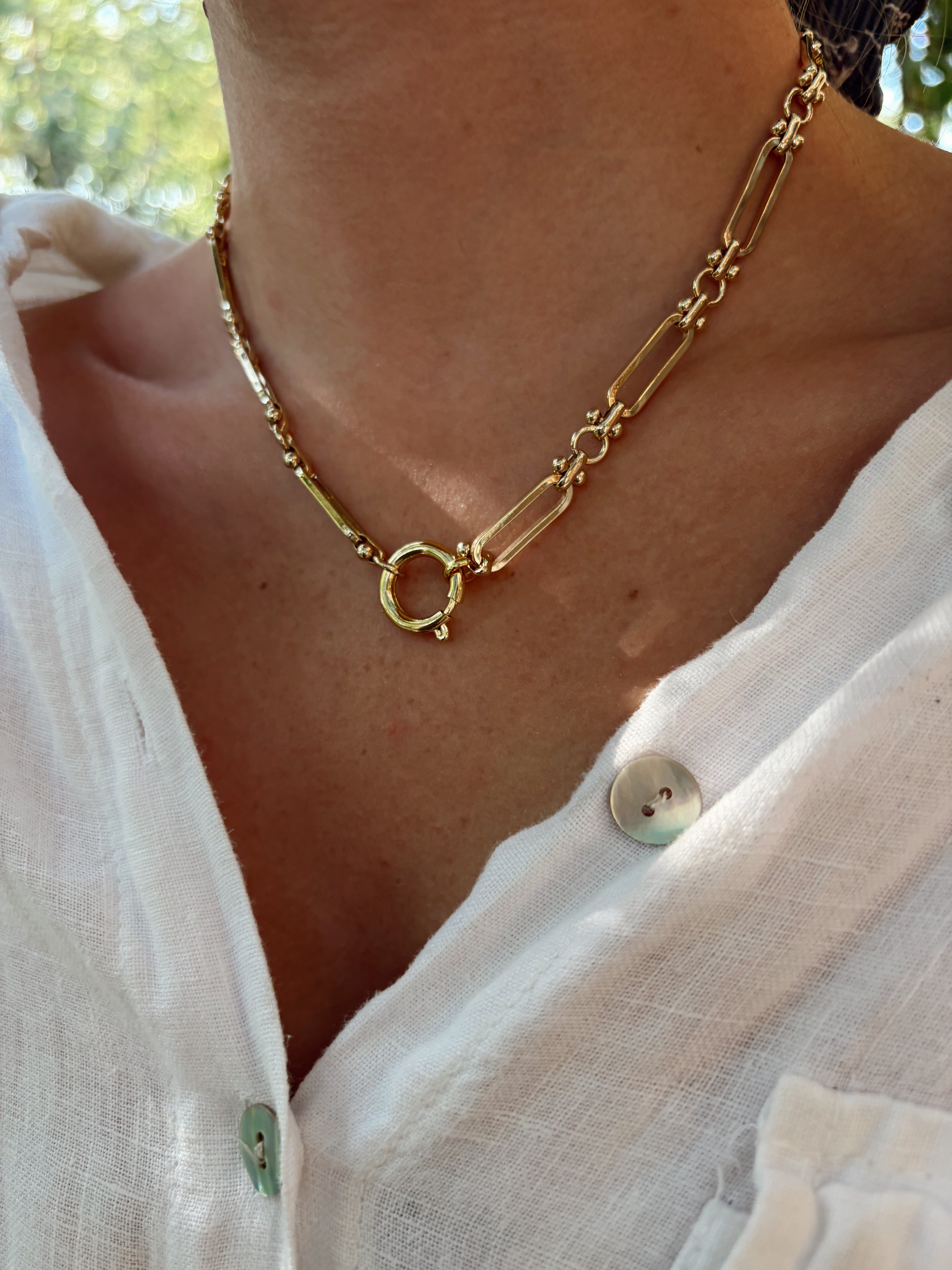 Collar simple medallas intercambiables