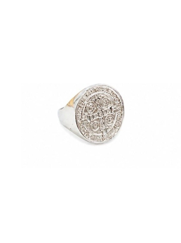Anillo San benito  baño Oro/plata