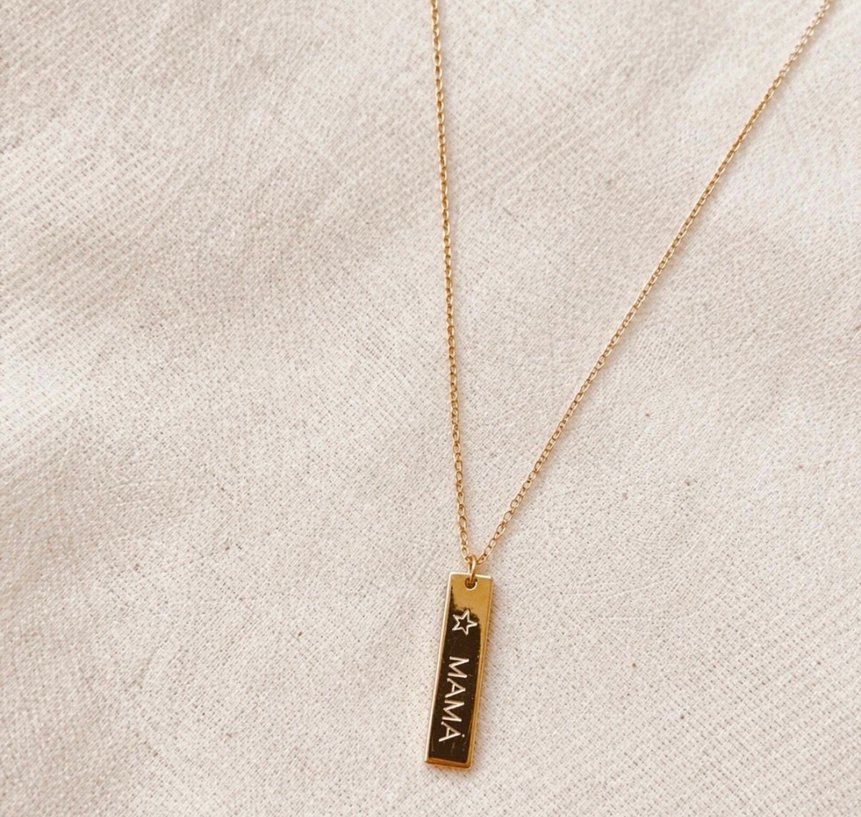 Collar grabado personalizado cadena simple