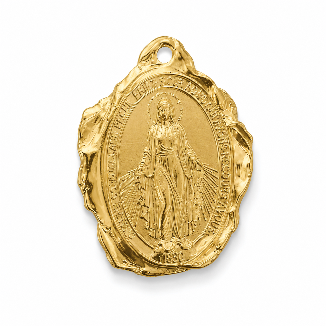 Charm Medalla Milagrosa Dorada - De la Paz