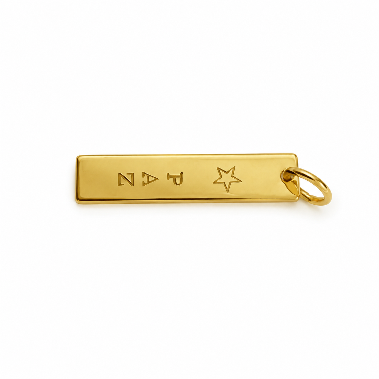 Charm Tag Personalizable Dorada - De la Paz